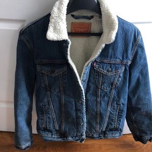 Faux Fur Lined Jean Jacket